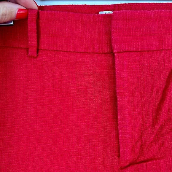 Club Monaco Red Ankle Cropped Pants - Picture 2 of 6